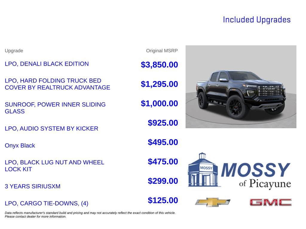 New 2026 GMC Canyon Denali w/ LPO, Denali Black Edition AWD/4WD image 10