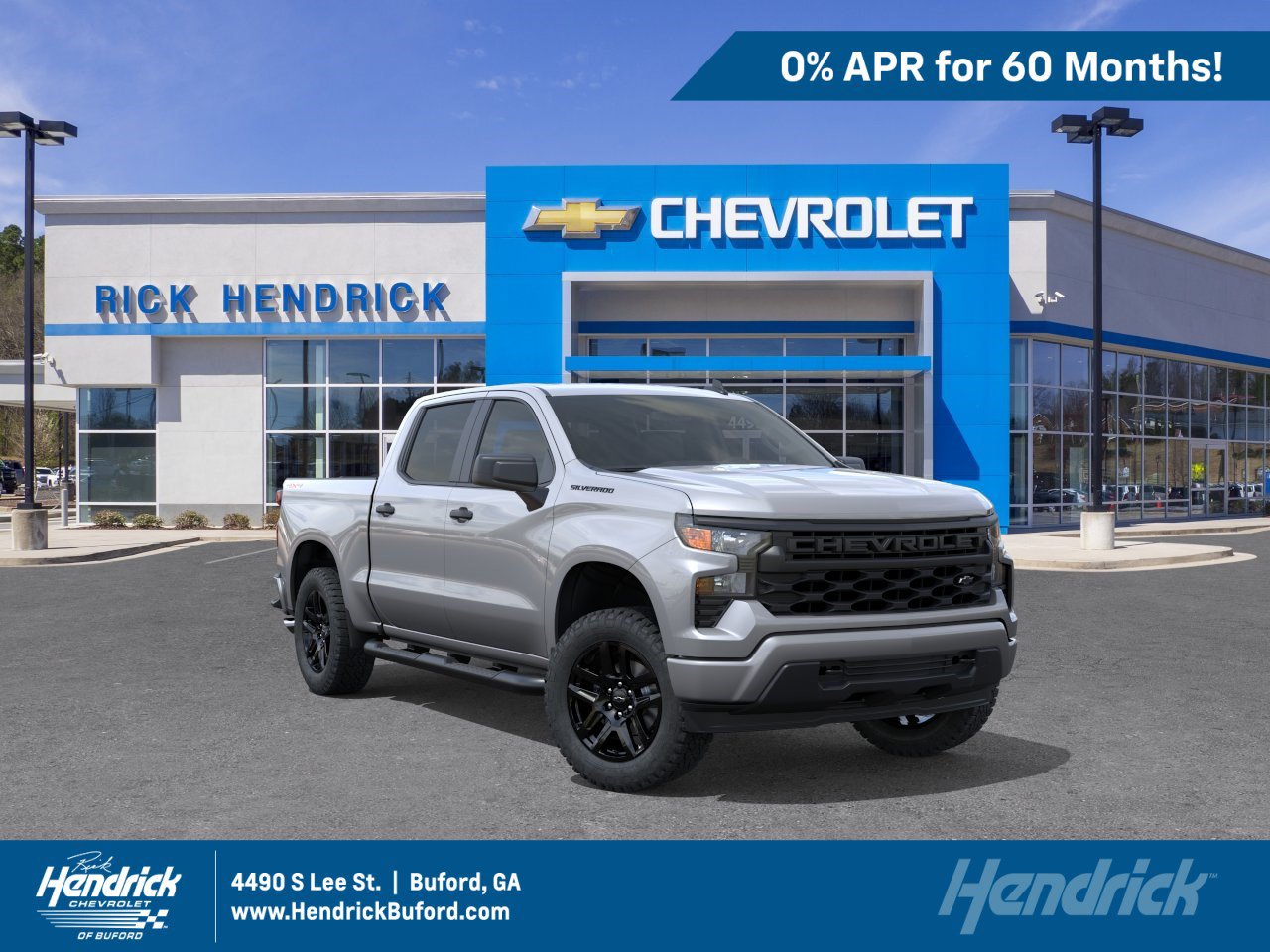 New 2026 Chevrolet Silverado 1500 Custom w/ Turbomax Blackout Package