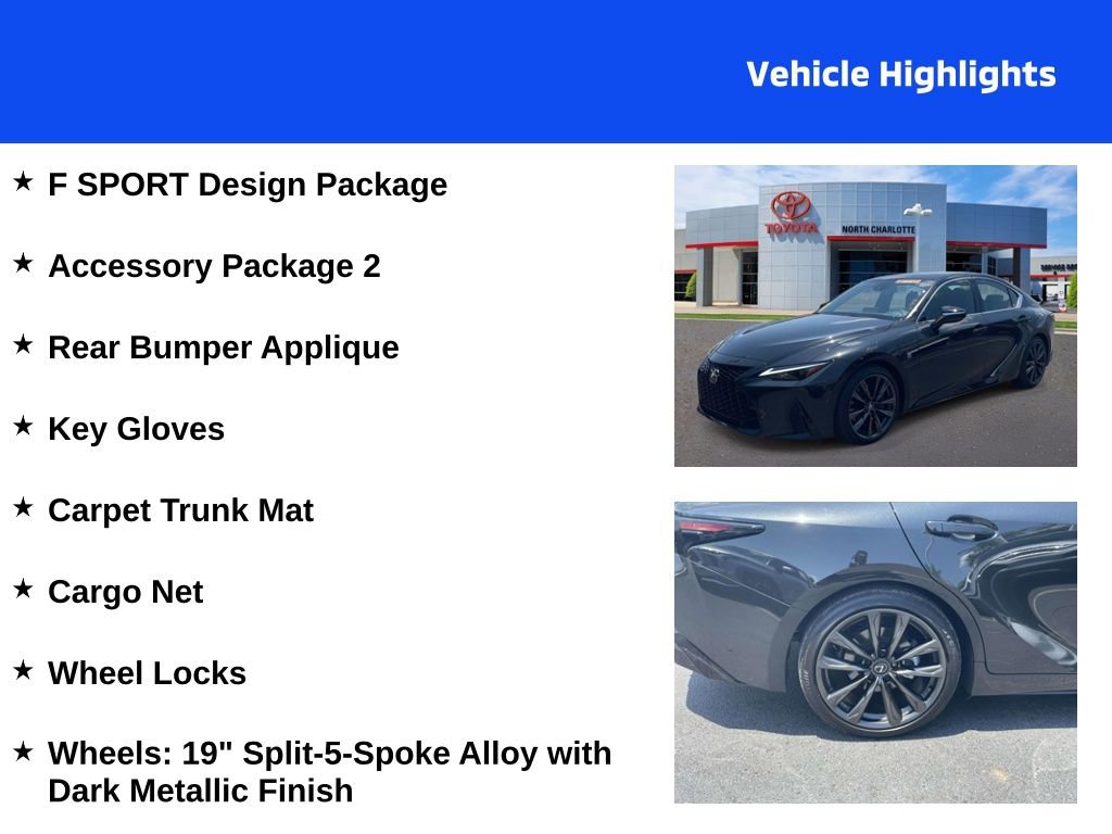 Used 2025 Lexus IS 350 F Sport w/ Accessory Package 2 RWD image 4