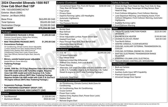 Used 2024 Chevrolet Silverado 1500 RST w/ Convenience Package II AWD/4WD image 34