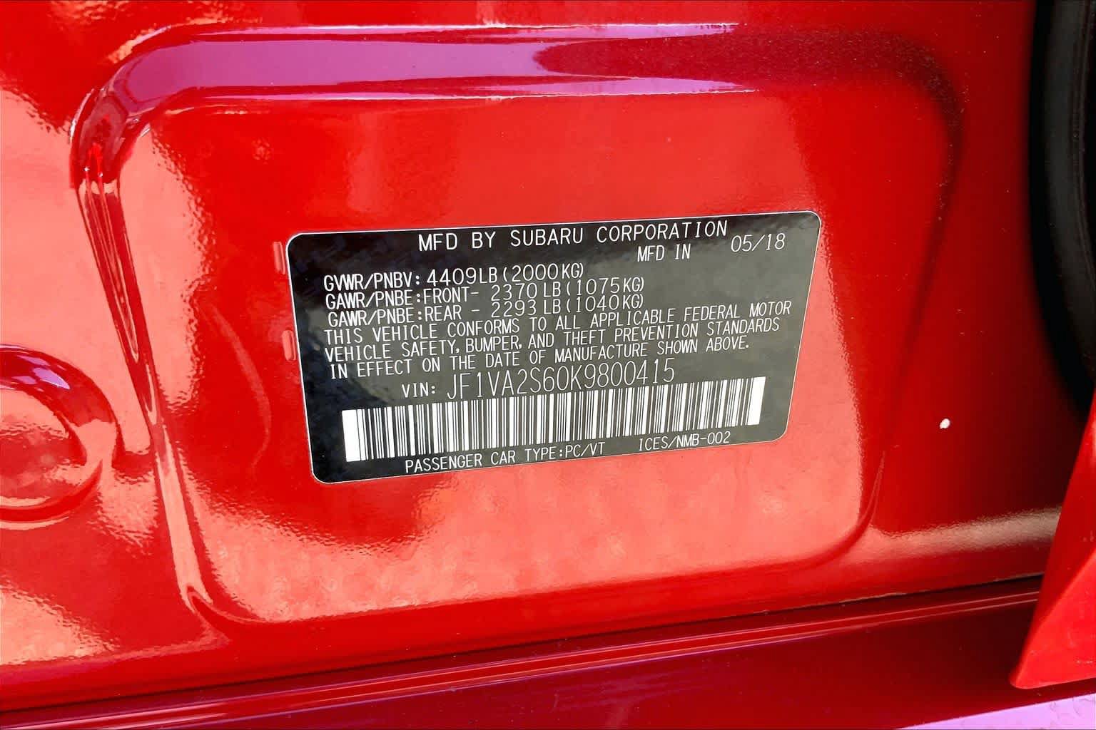 Used 2019 Subaru WRX STI AWD/4WD image 30