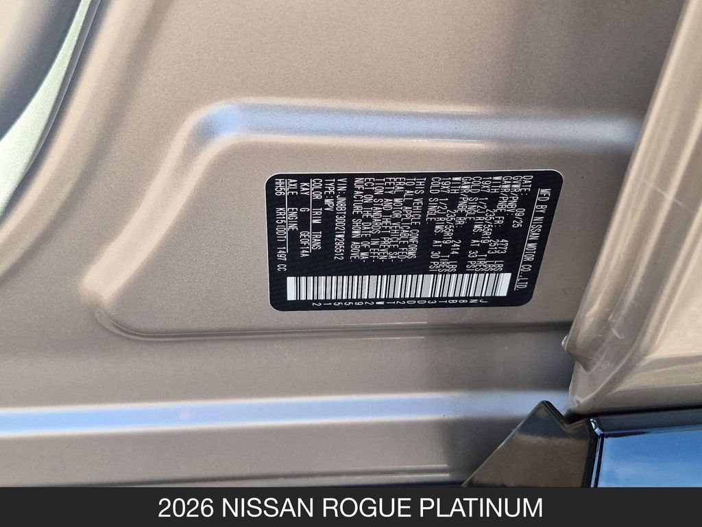 Certified 2026 Nissan Rogue Platinum w/ Platinum Premium Package AWD/4WD image 27