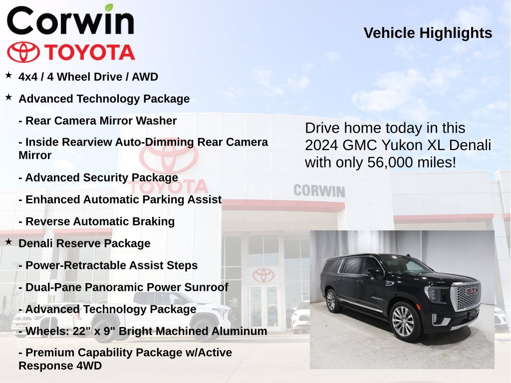Used 2024 GMC Yukon XL Denali w/ Denali Reserve Package AWD/4WD image 7
