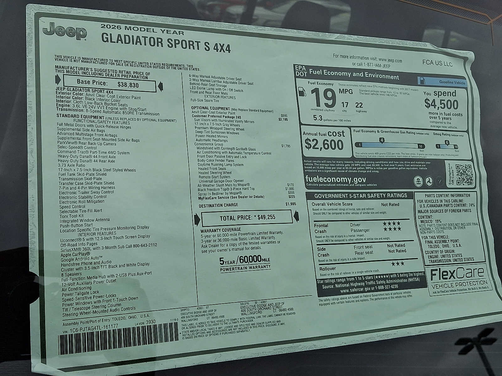 New 2026 Jeep Gladiator Sport AWD/4WD image 22