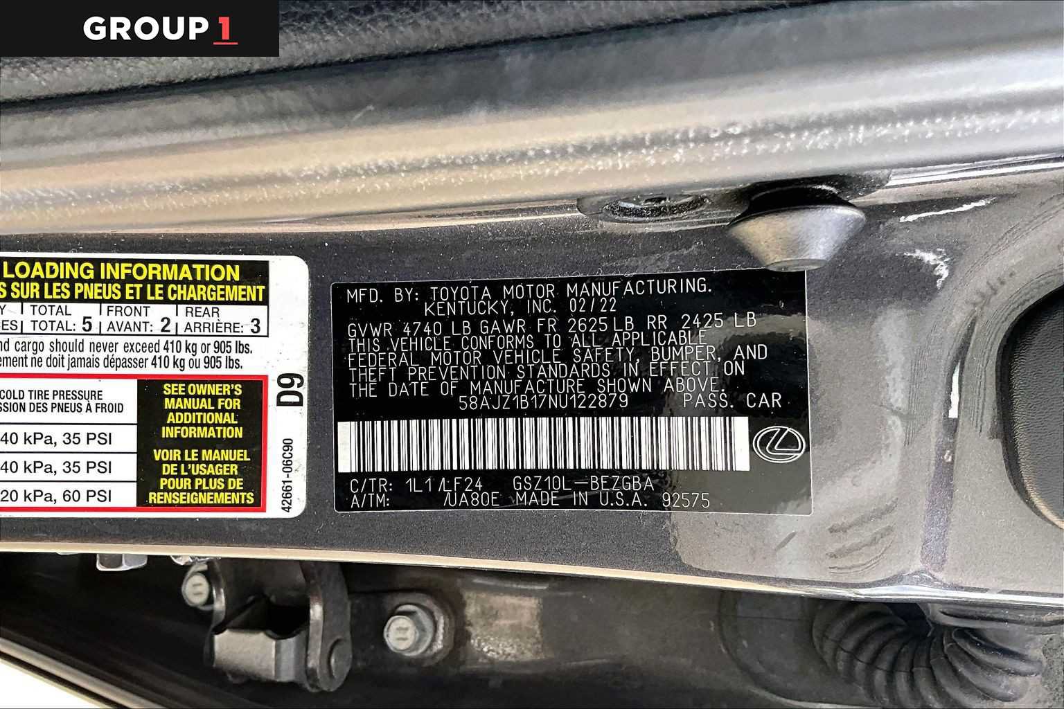 Used 2022 Lexus ES 350 F Sport FWD image 34