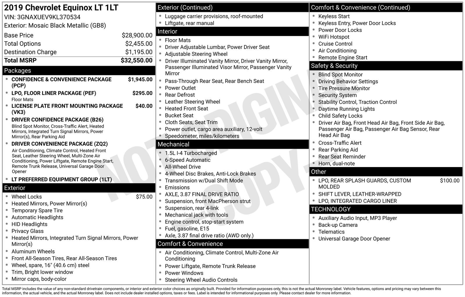 Used 2019 Chevrolet Equinox LT AWD/4WD image 6