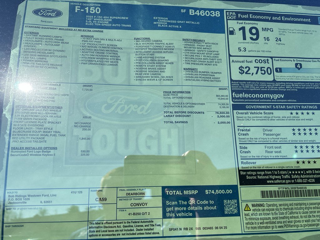 Used 2025 Ford F150 Lariat w/ Equipment Group 502A High image 9