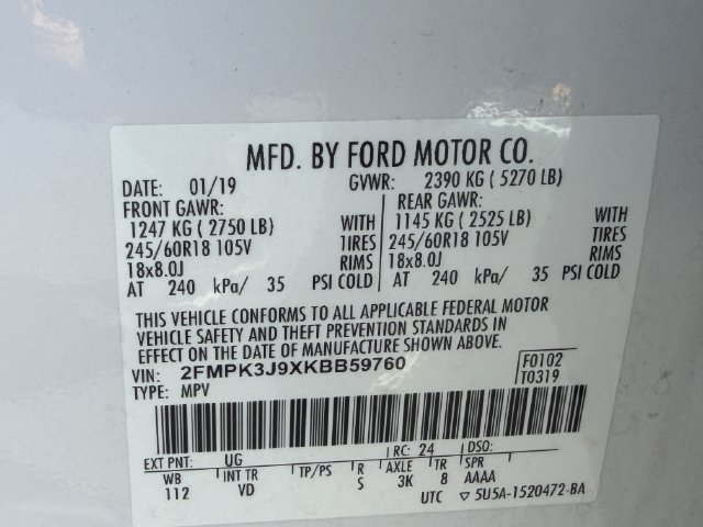 Used 2019 Ford Edge SEL w/ Equipment Group 201A FWD image 37