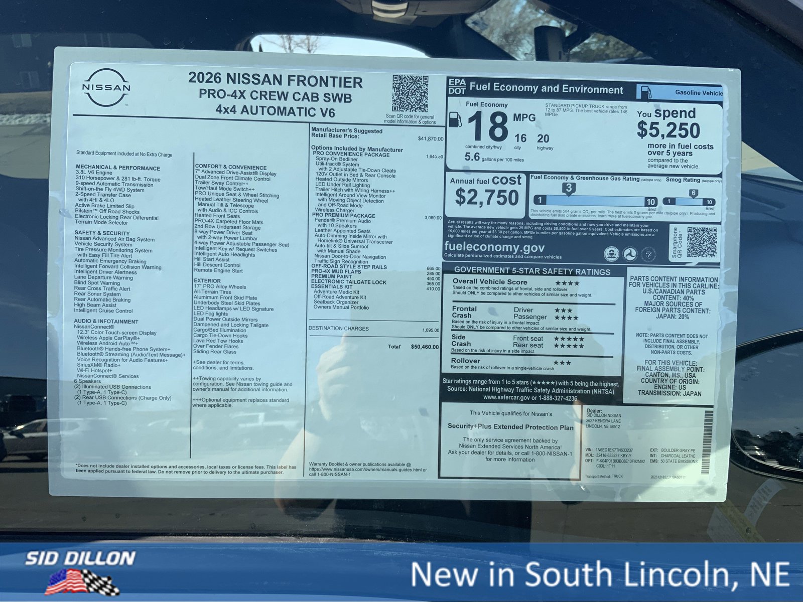 New 2026 Nissan Frontier PRO-4X w/ Pro Premium Package image 13