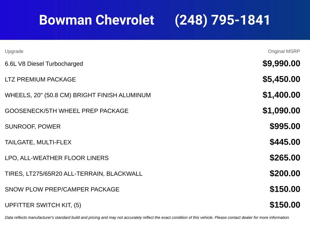 New 2026 Chevrolet Silverado 2500 LTZ w/ LTZ Premium Package AWD/4WD image 5