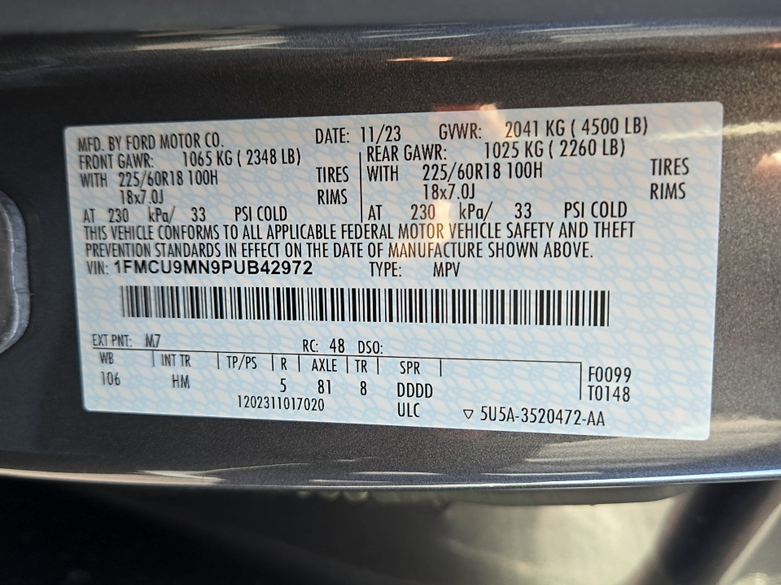 Used 2023 Ford Escape ST-Line w/ Tech Pack #1 AWD/4WD image 25