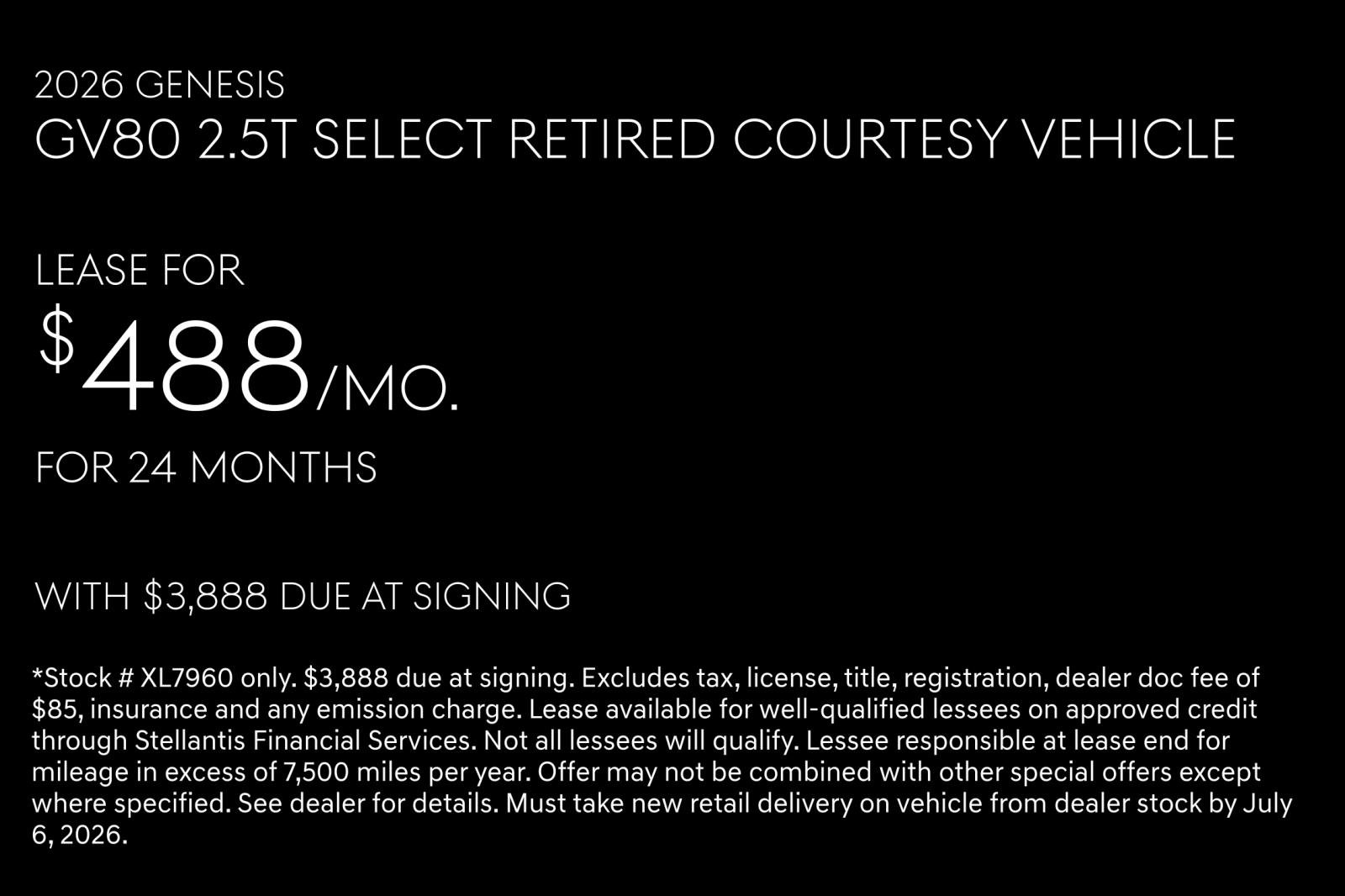 Used 2026 Genesis GV80 2.5T Select AWD/4WD image 2