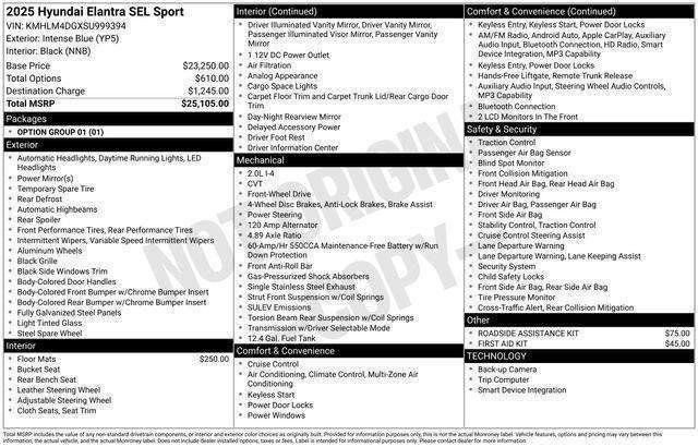 New 2025 Hyundai Elantra Sport FWD image 34