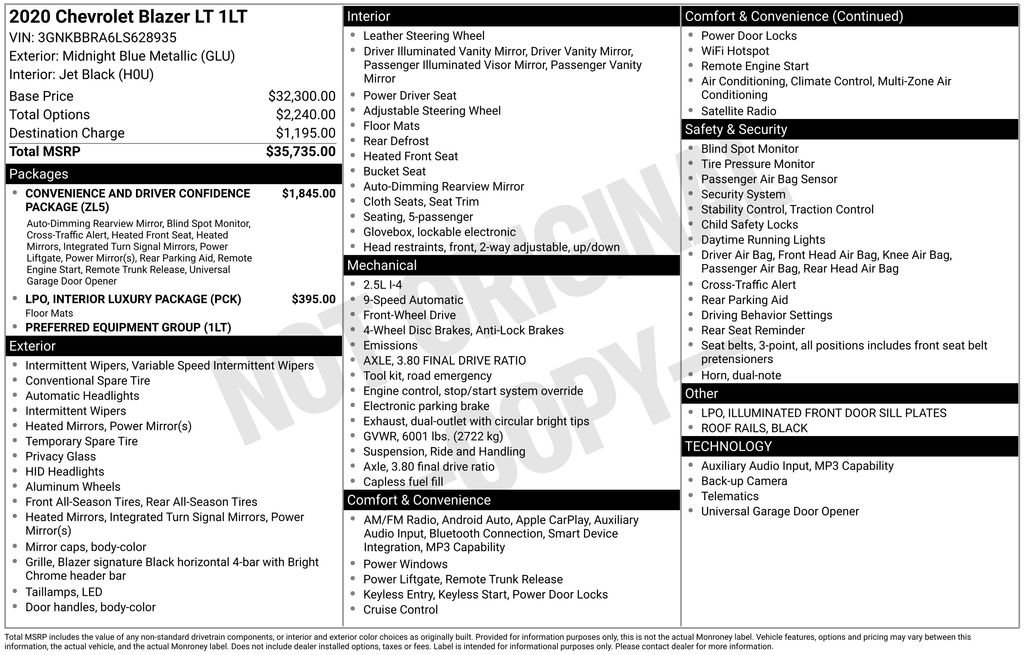 Used 2020 Chevrolet Blazer LT image 8