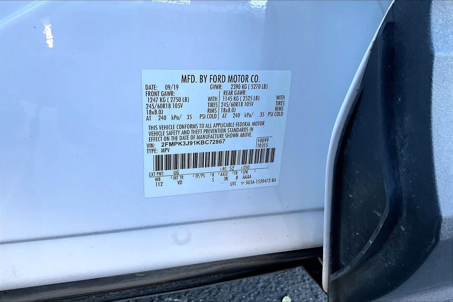 Used 2019 Ford Edge SEL w/ Equipment Group 201A FWD image 34