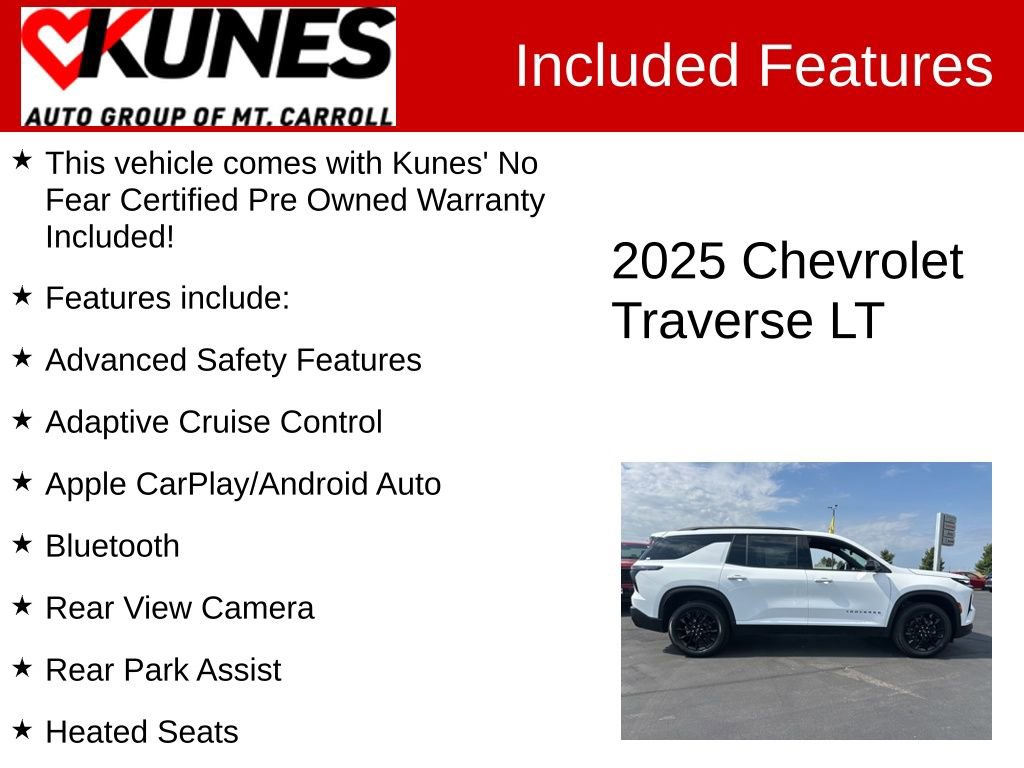 Used 2025 Chevrolet Traverse LT w/ Midnight/Sport Edition image 3