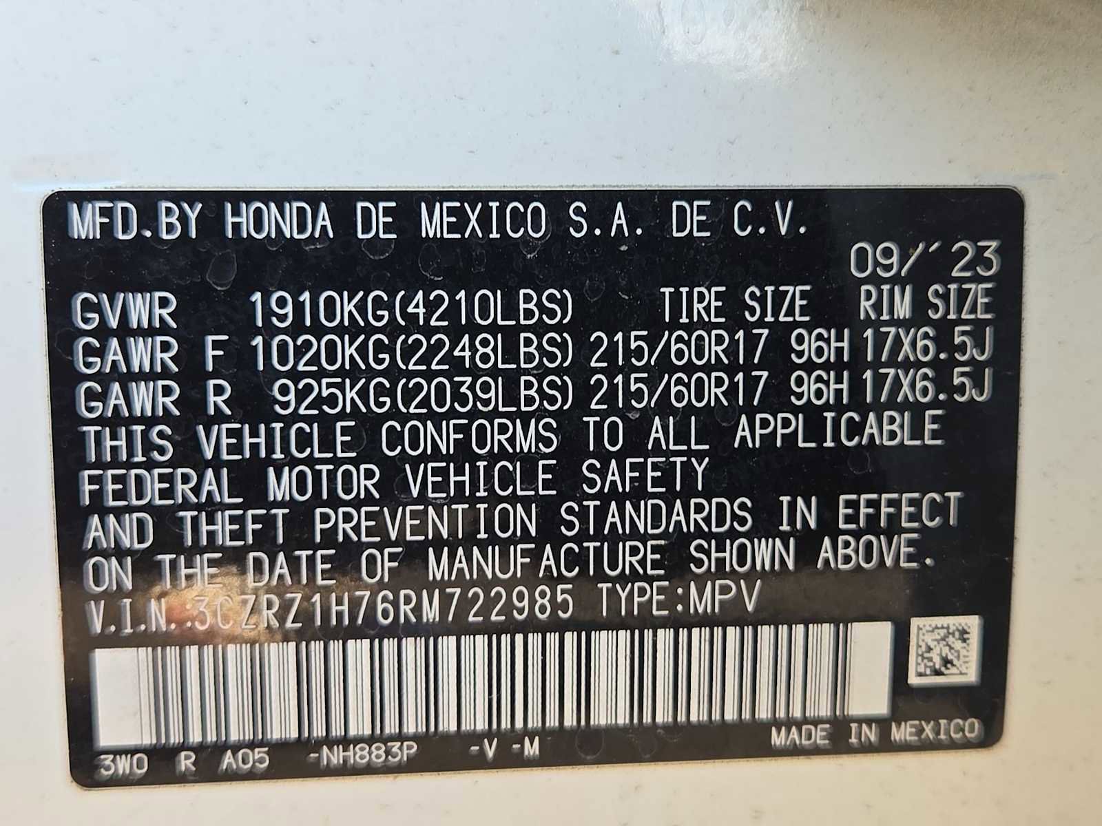 Used 2024 Honda HR-V EX-L image 35