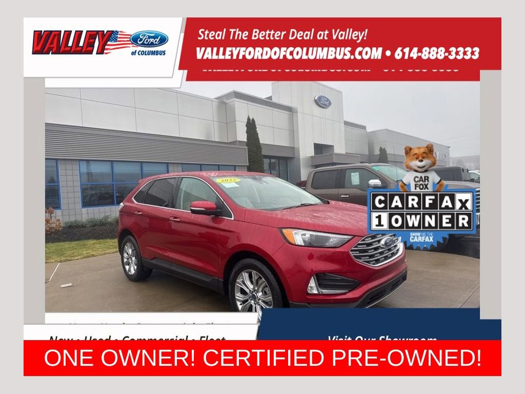 Certified 2022 Ford Edge Titanium w/ Class II Trailer Tow Package image 1