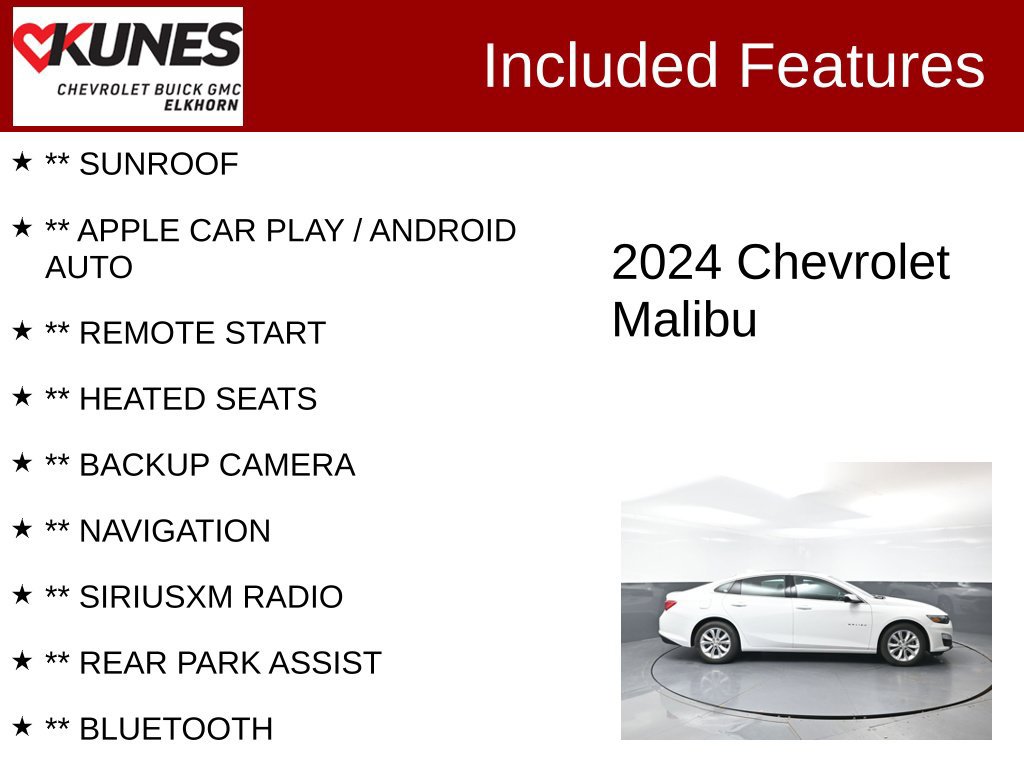 Used 2024 Chevrolet Malibu LT FWD image 2