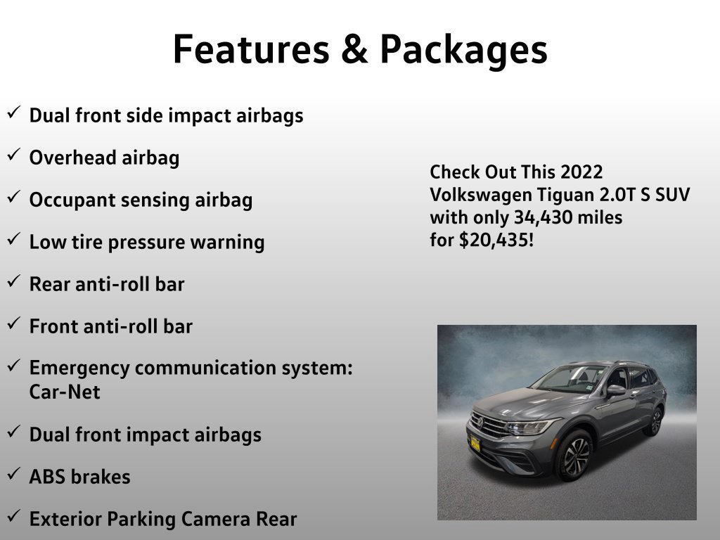 Used 2022 Volkswagen Tiguan S AWD/4WD image 8