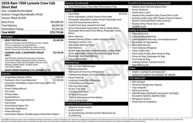 New 2026 RAM 1500 Laramie w/ Night Edition image 28
