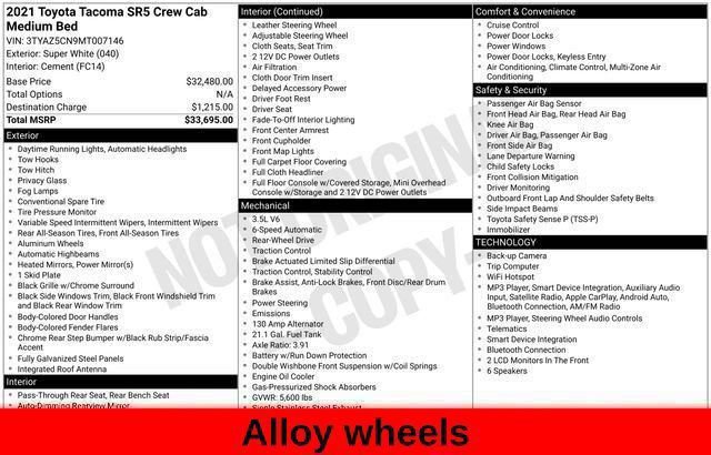 Used 2021 Toyota Tacoma SR5 RWD image 72