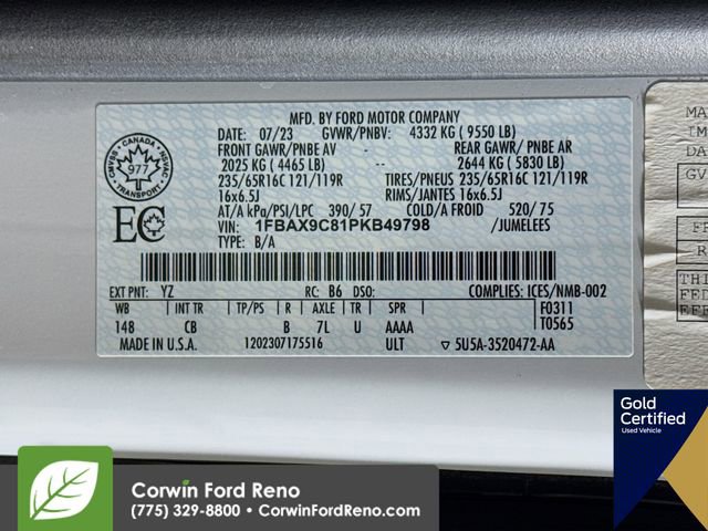 Certified 2023 Ford Transit 350 XLT image 34