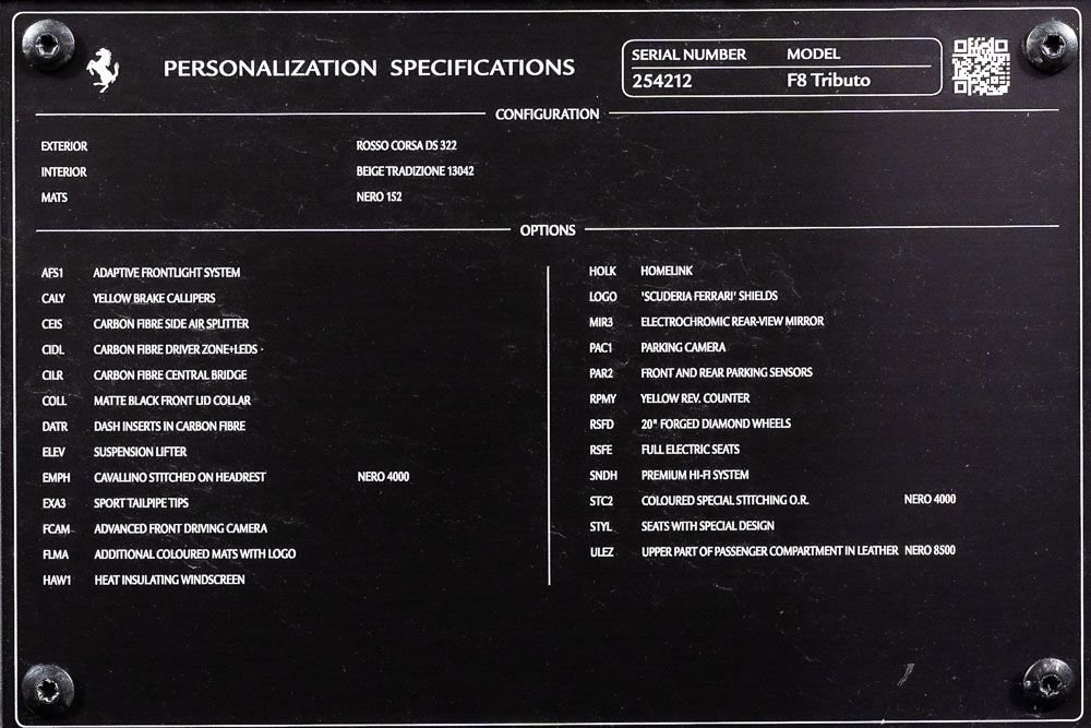 Used 2020 Ferrari F8 Tributo Base image 10