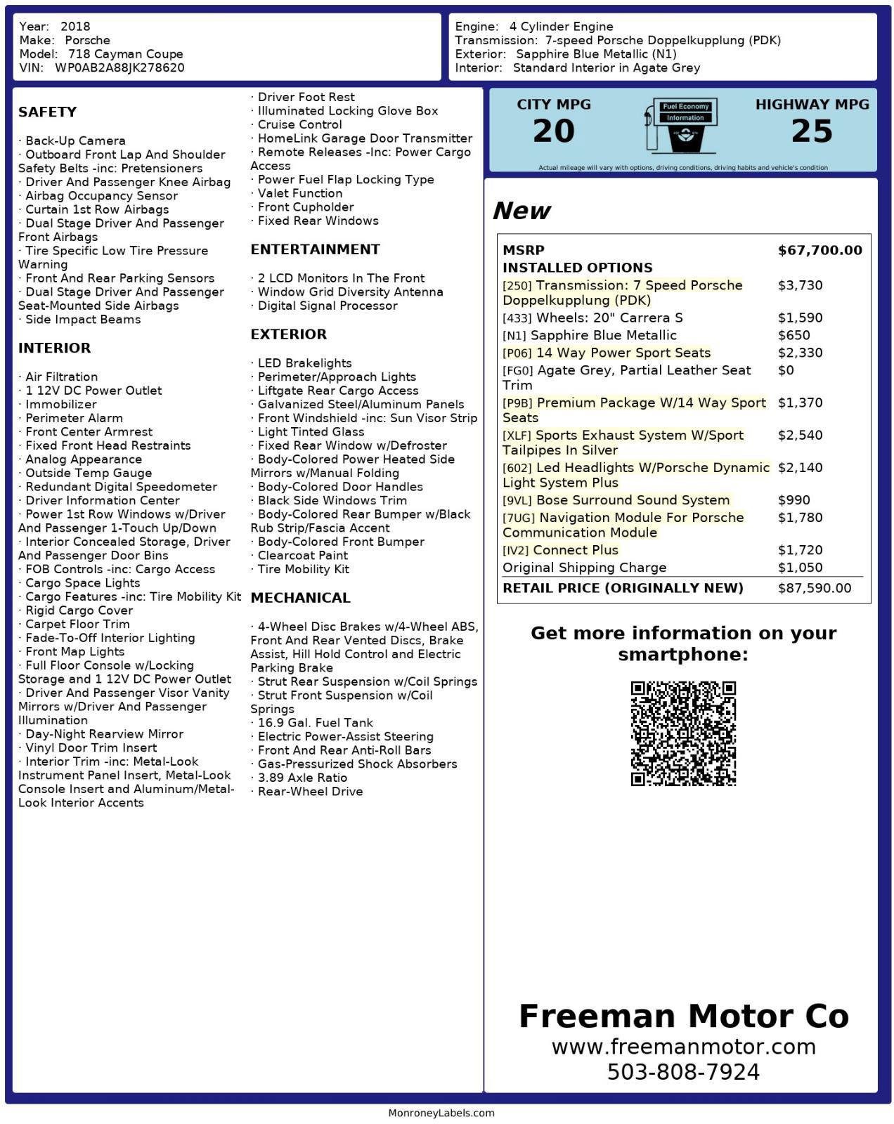 Used 2018 Porsche 718 Cayman S image 7