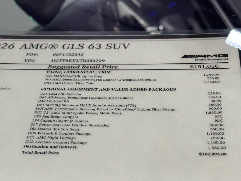 New 2026 Mercedes-Benz GLS 63 AMG 4MATIC image 20