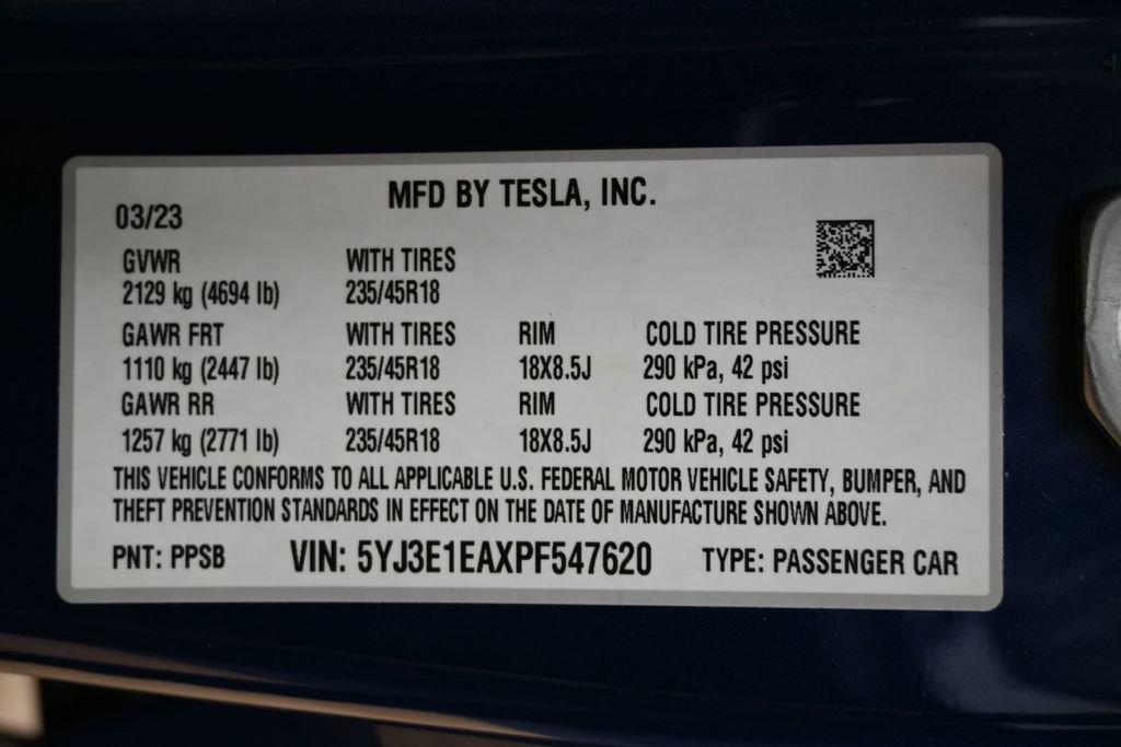 Used 2023 Tesla Model 3 Standard Range RWD image 44