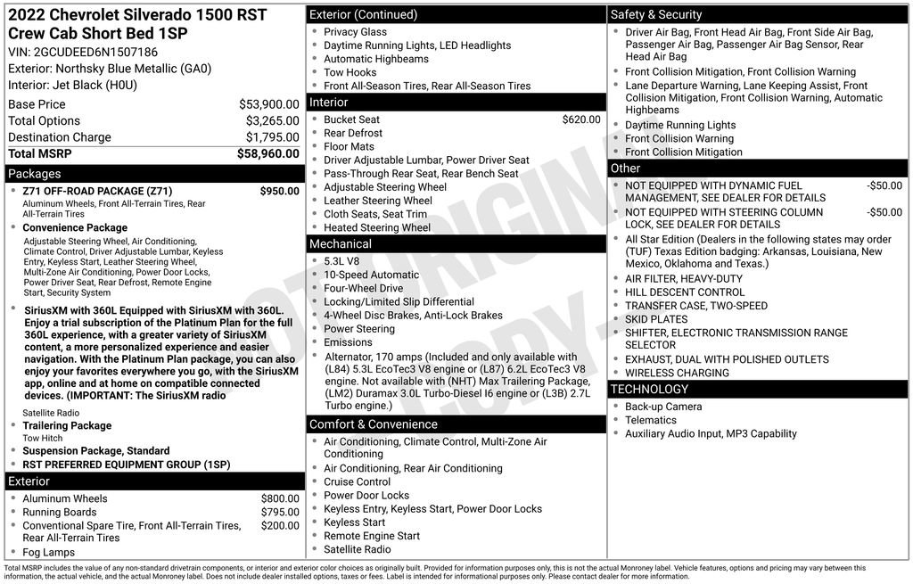 Used 2022 Chevrolet Silverado 1500 RST w/ Z71 Off-Road Package AWD/4WD image 45