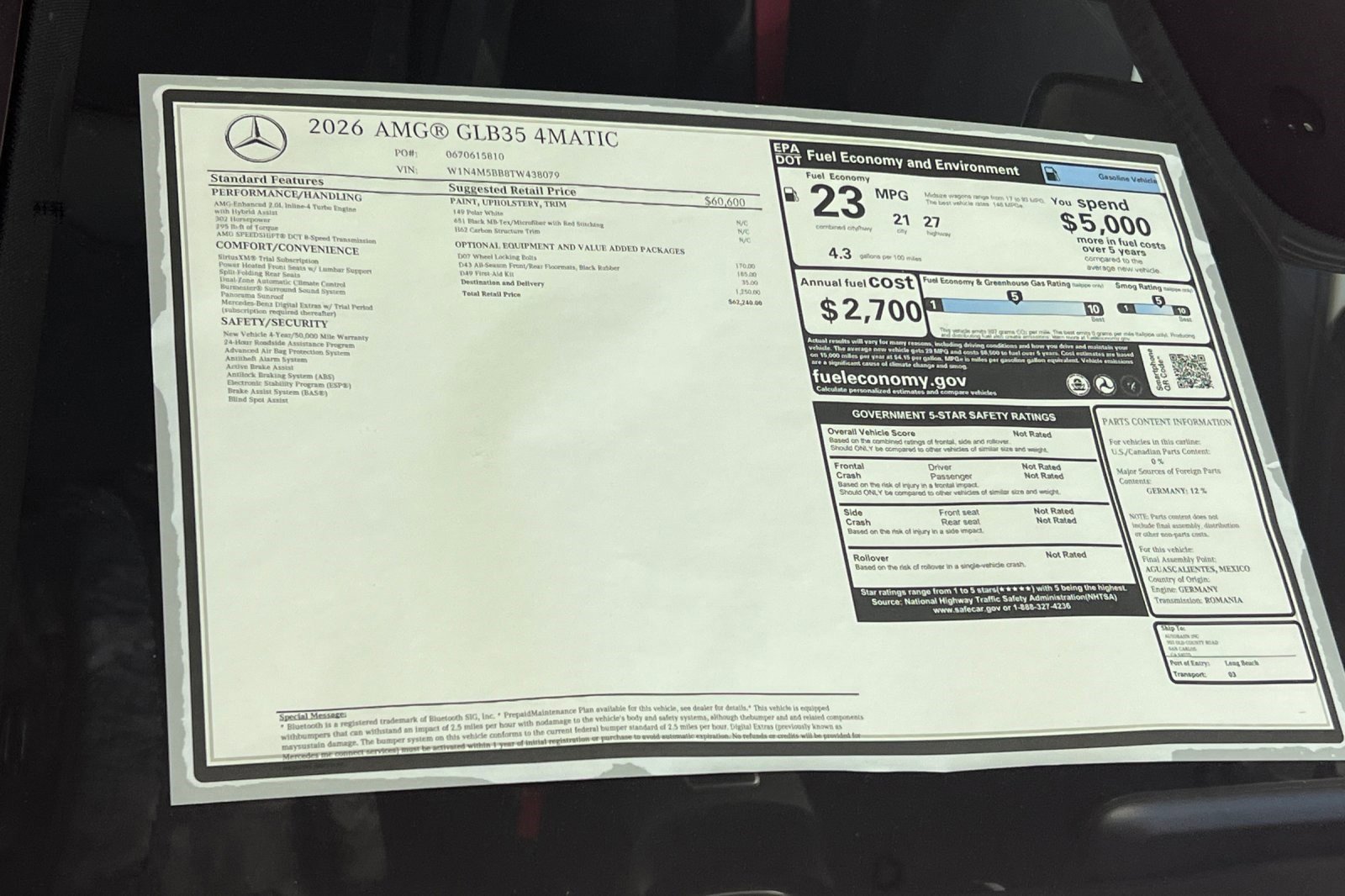 New 2026 Mercedes-Benz GLB 35 AMG 4MATIC image 56