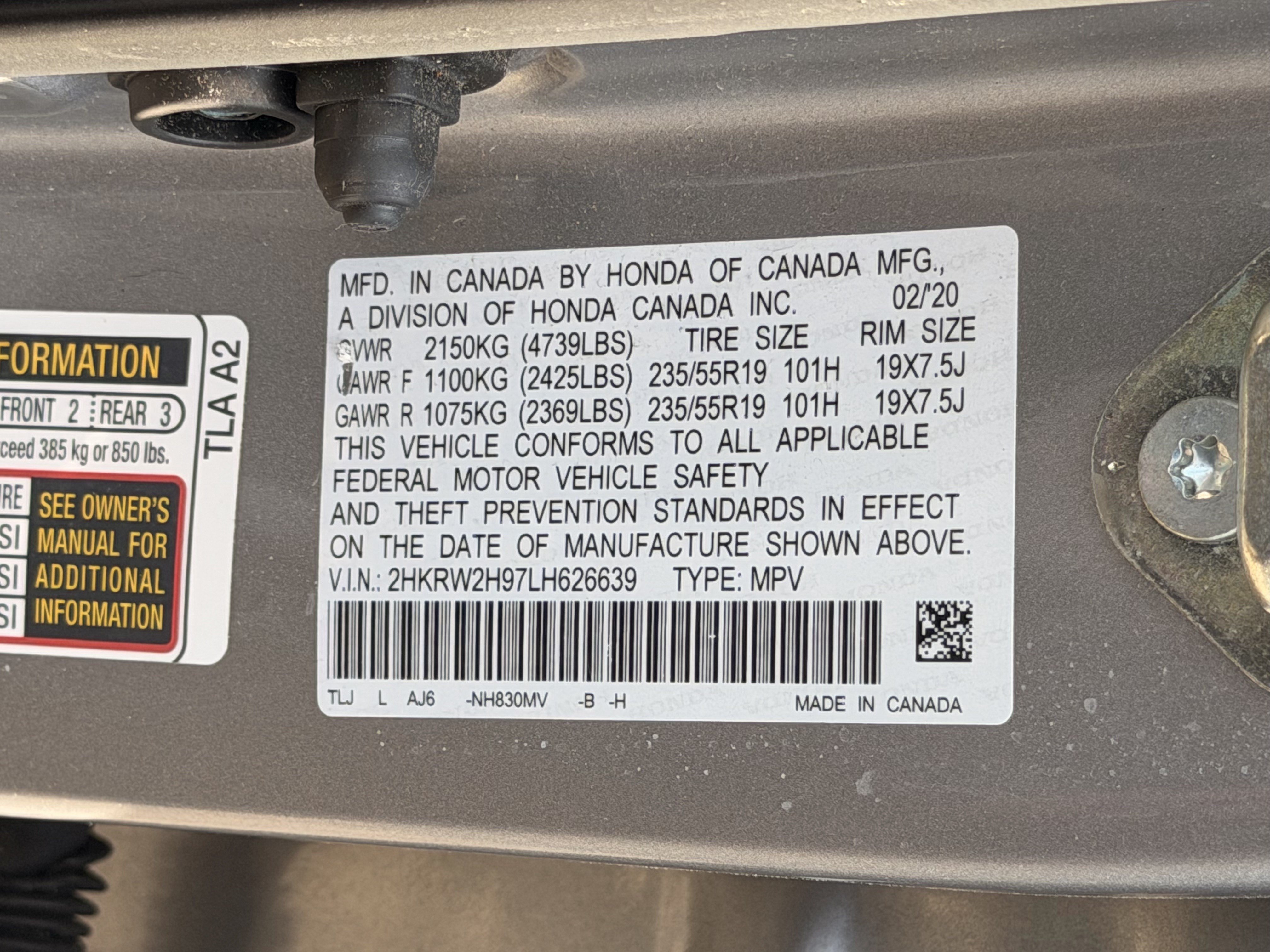 Certified 2020 Honda CR-V Touring image 28