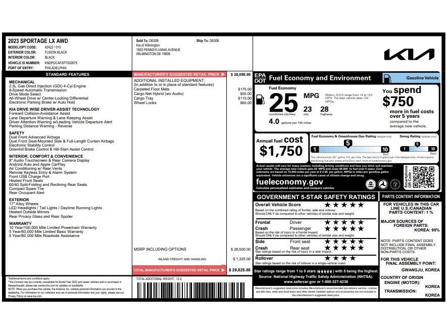 Certified 2023 Kia Sportage LX AWD/4WD image 9