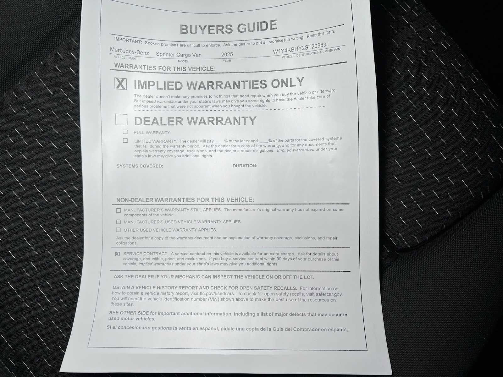 Used 2025 Mercedes-Benz Sprinter 2500 image 37