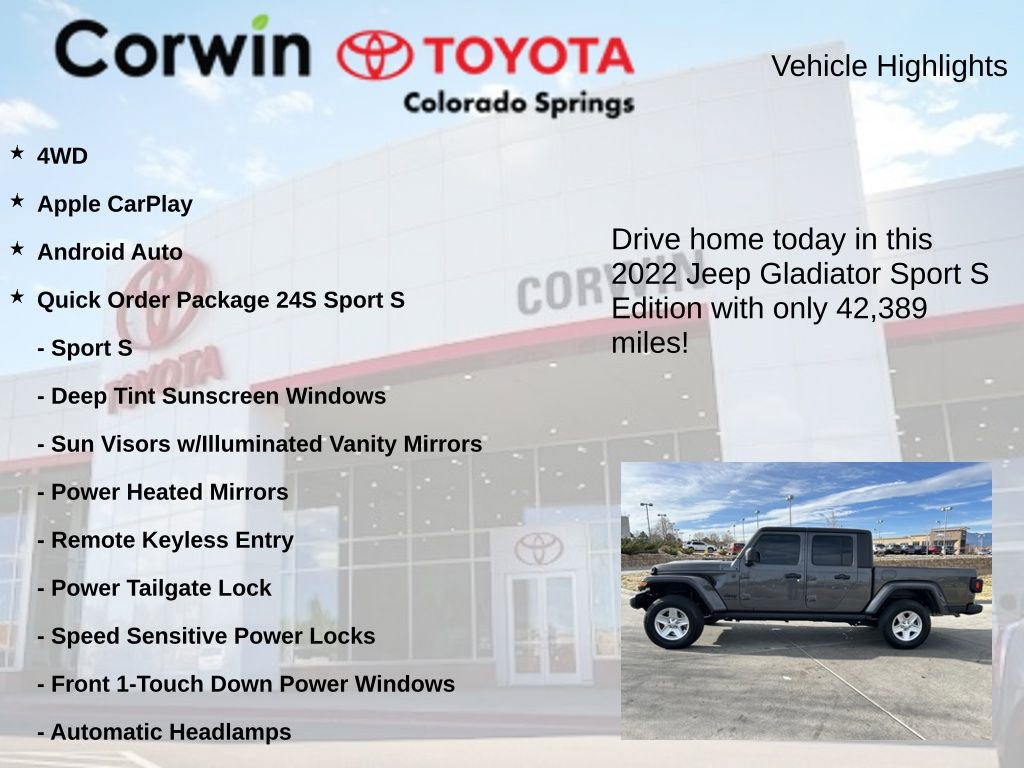 Used 2022 Jeep Gladiator Sport AWD/4WD image 7