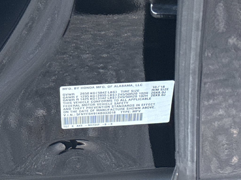 Used 2019 Honda Pilot Touring image 27