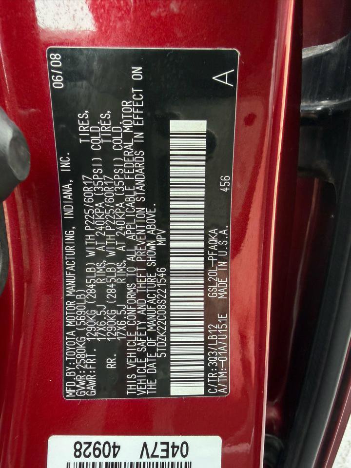 Used 2008 Toyota Sienna XLE Limited FWD image 17