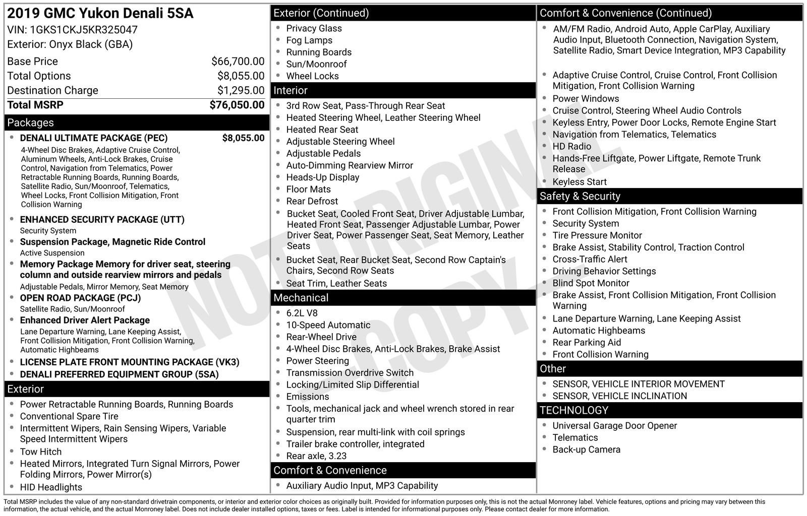 Used 2019 GMC Yukon Denali w/ Denali Ultimate Package image 37