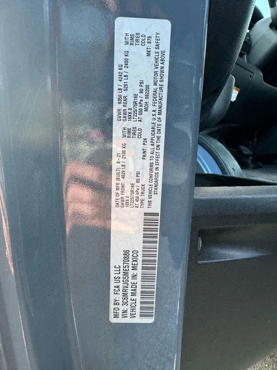 Used 2021 RAM ProMaster 3500 FWD image 13