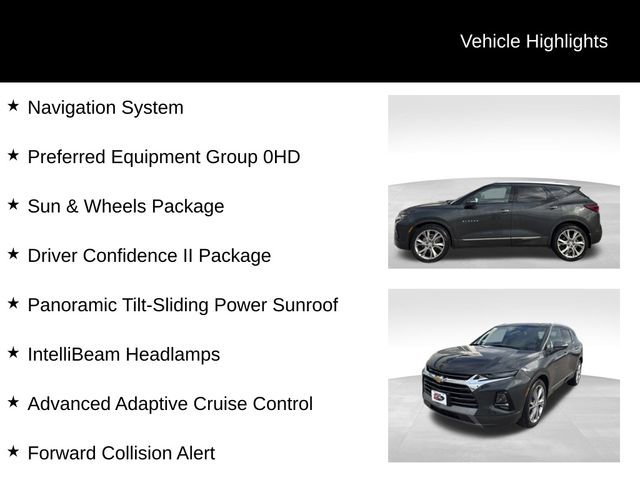 Certified 2019 Chevrolet Blazer Premier w/ Sun and Wheels Package AWD/4WD image 3