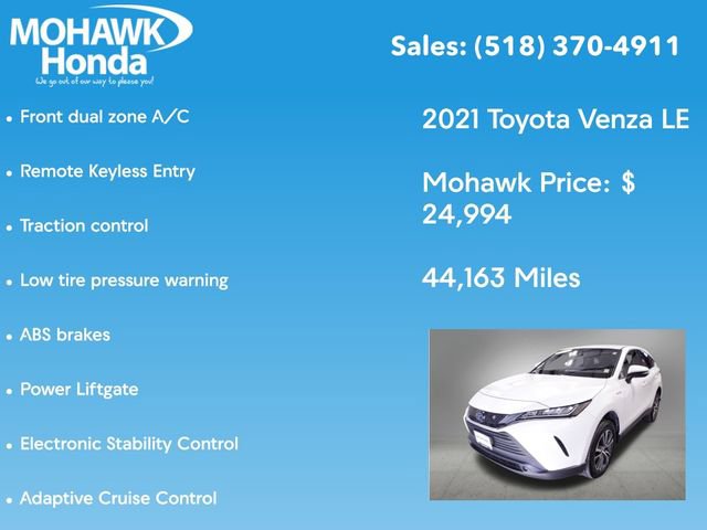 Used 2021 Toyota Venza LE image 14