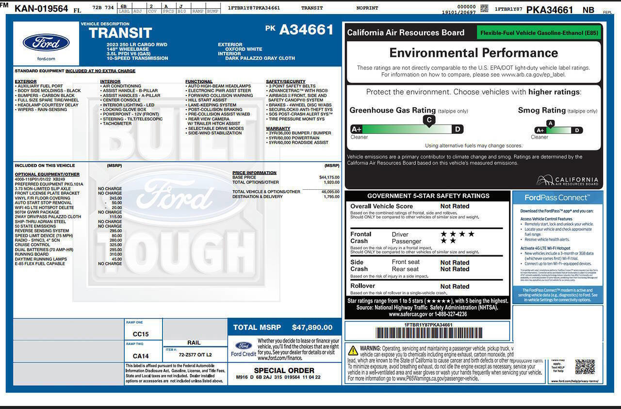 Used 2023 Ford Transit 250 Low Roof image 7
