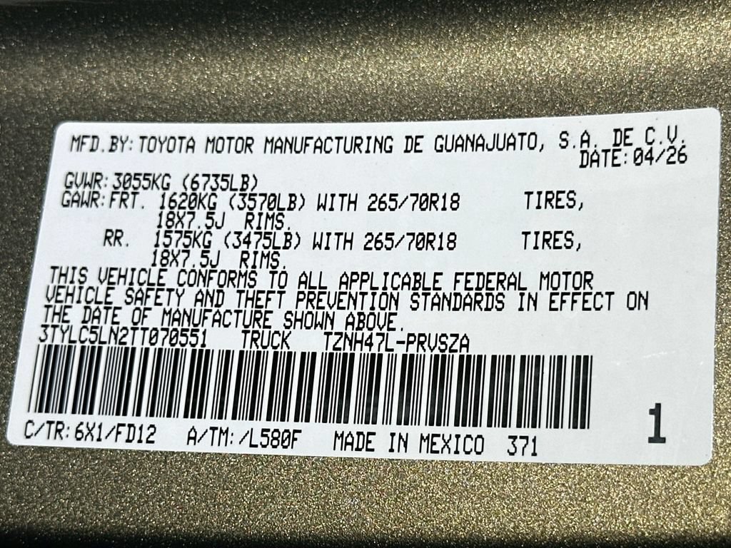 New 2026 Toyota Tacoma TRD Off-Road AWD/4WD image 15