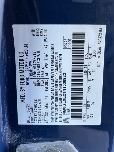 Certified 2022 Ford Transit Connect XL w/ Trailer Tow Package FWD image 32