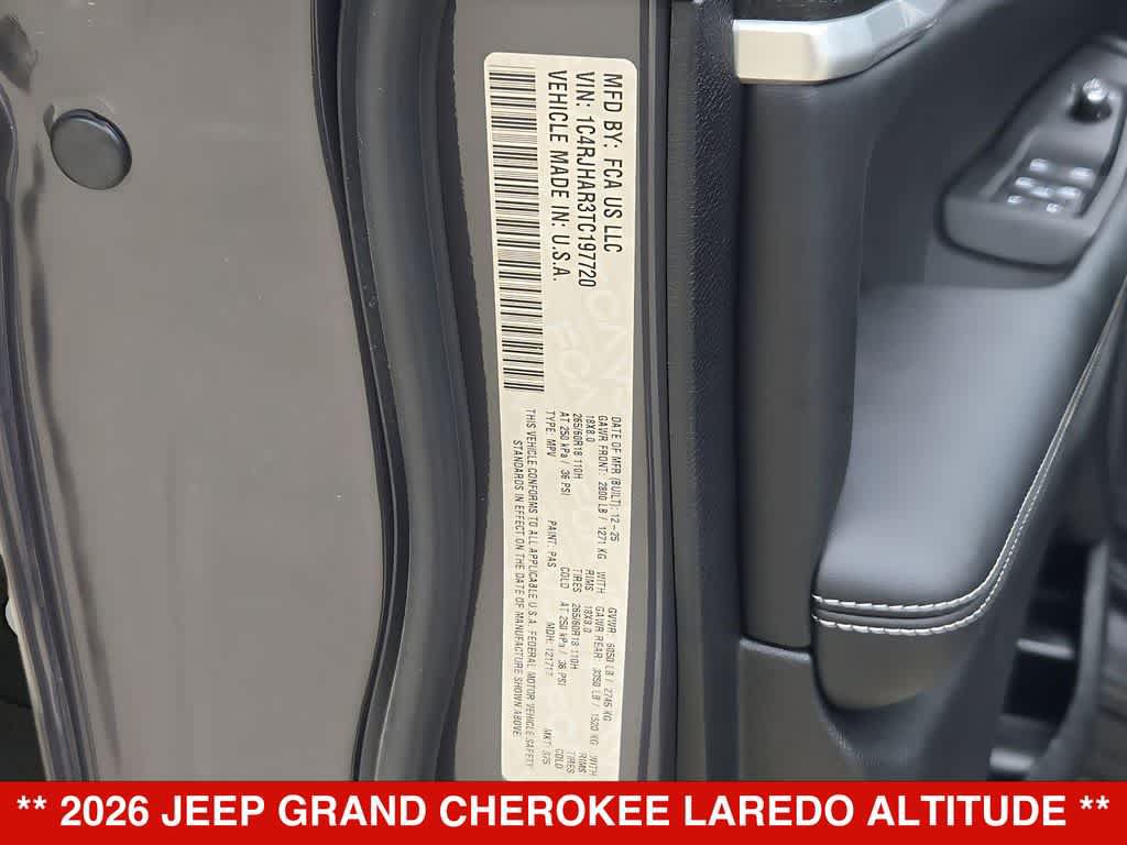New 2026 Jeep Grand Cherokee Altitude AWD/4WD image 39
