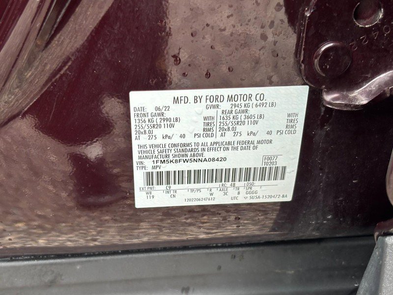 Used 2022 Ford Explorer Limited w/ Hybrid Equipment Group 310A image 26