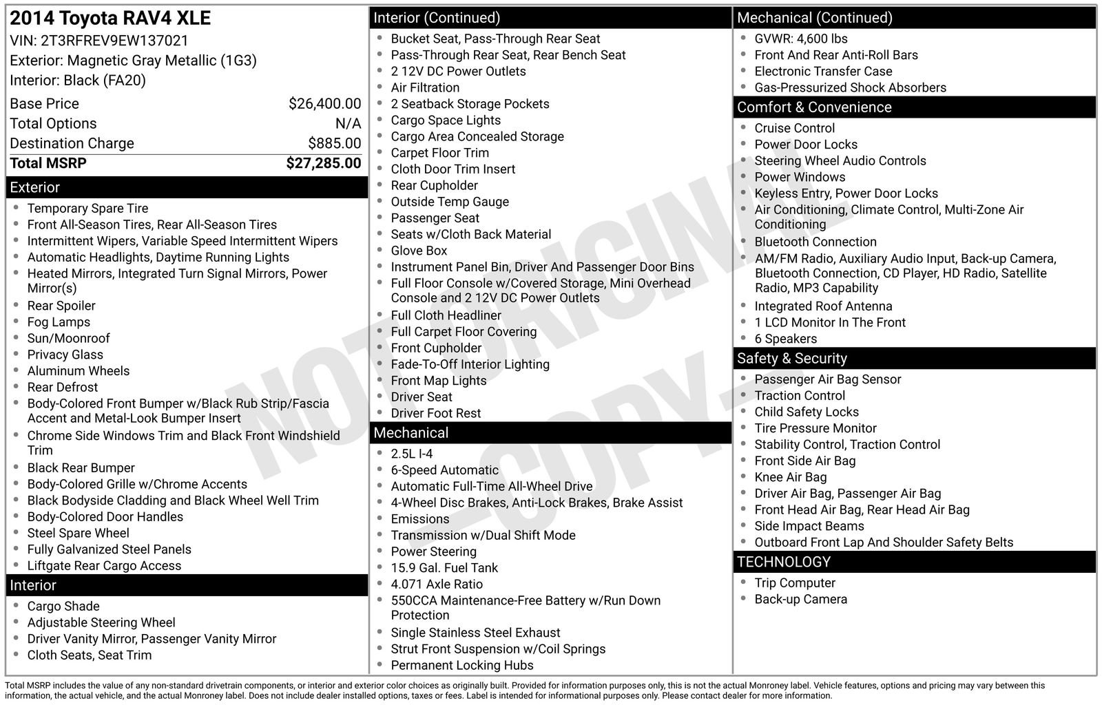 Used 2014 Toyota RAV4 XLE AWD/4WD image 42