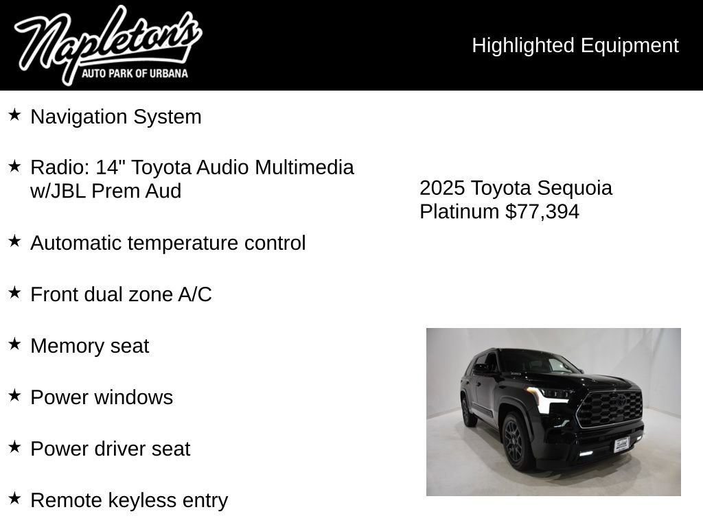 Used 2025 Toyota Sequoia Platinum AWD/4WD image 15